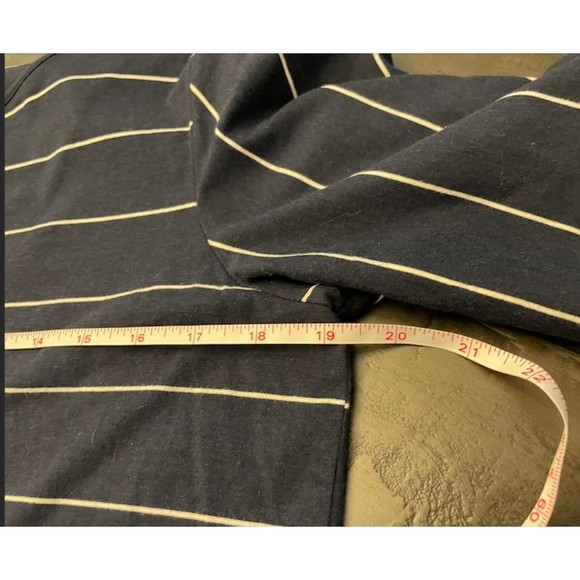 Cremieux Navy and White Stripes Top- Sz M - Picture 6 of 7